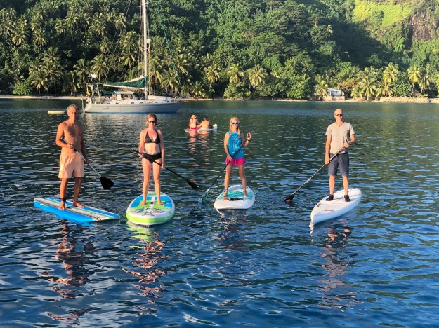 Group shot - sunset paddleboard